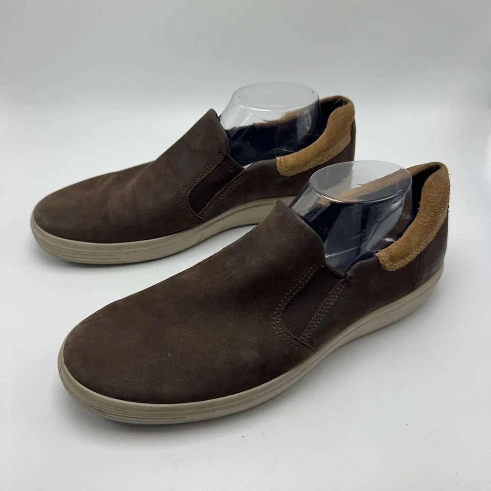 Ecco Soft 7 Slip On Loafer Mens Size 43 US 9/9.5 Brown Leather Comfort